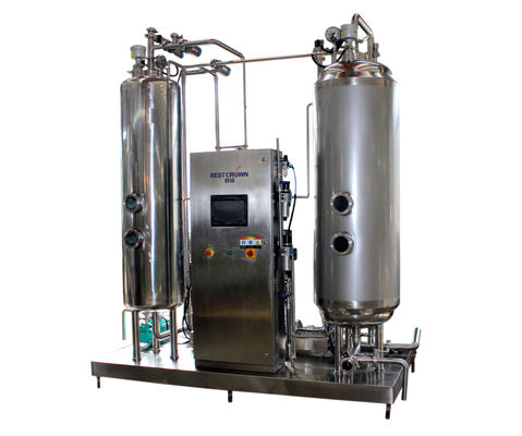 Cip que limpa o sistema de processamento da bebida do Plc do misturador do CO2 4.5t/H